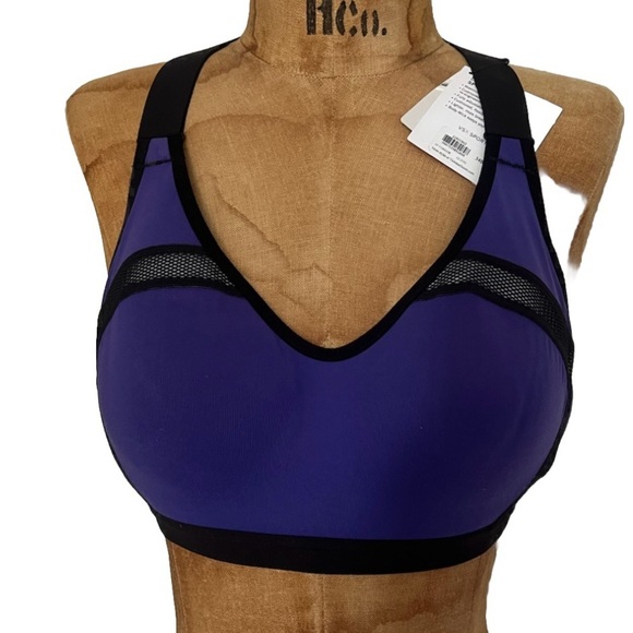 Victoria's Secret Other - Victoria's Secret Black and Purple Sports Bra NWT 34B